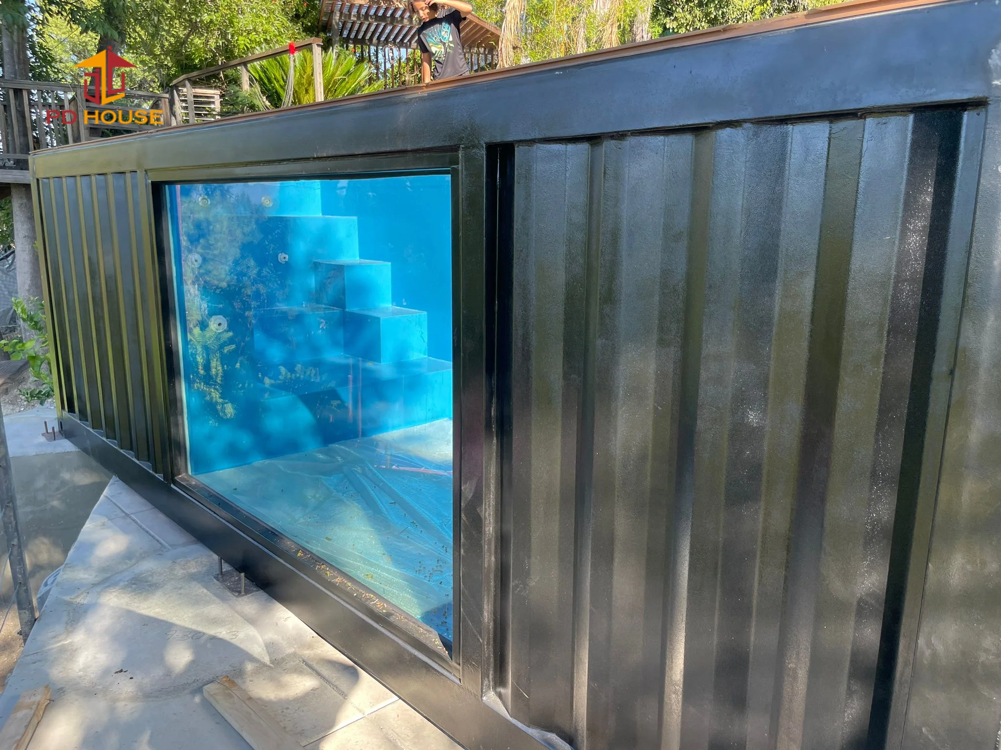 20 Foot and 40* Foot Portable Tempered Glass Container Swimming Pool Outdoor