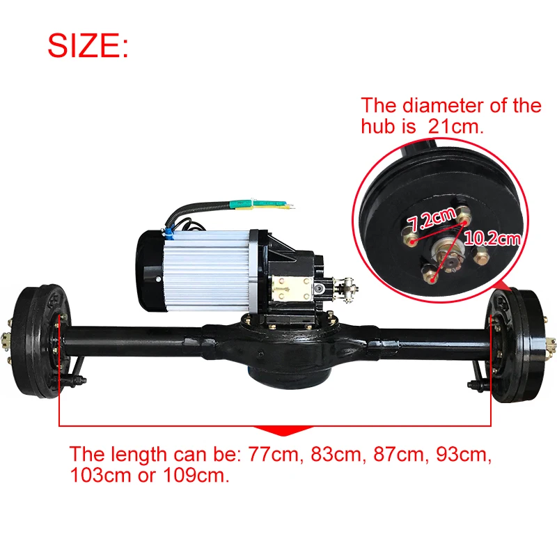 Two Speed Mode Durable E Rickshaw Rear Axle