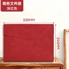 Bolsa para documentos A4 con tacto de piel, roja