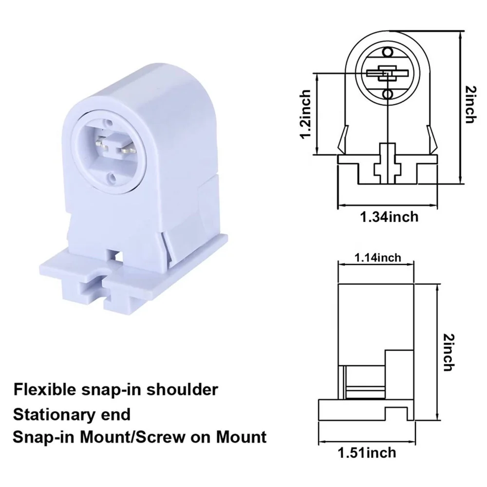 Alibaba.com: JESLED R17D Base Socket T8/T12 8ft LED Tube Light Adaptor ...