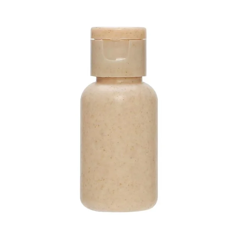 Eco Friendly 35ml 60ml 100ml Degradable Shampoo and Conditioner Bottle Wheat Straw Material Plastic Bottles