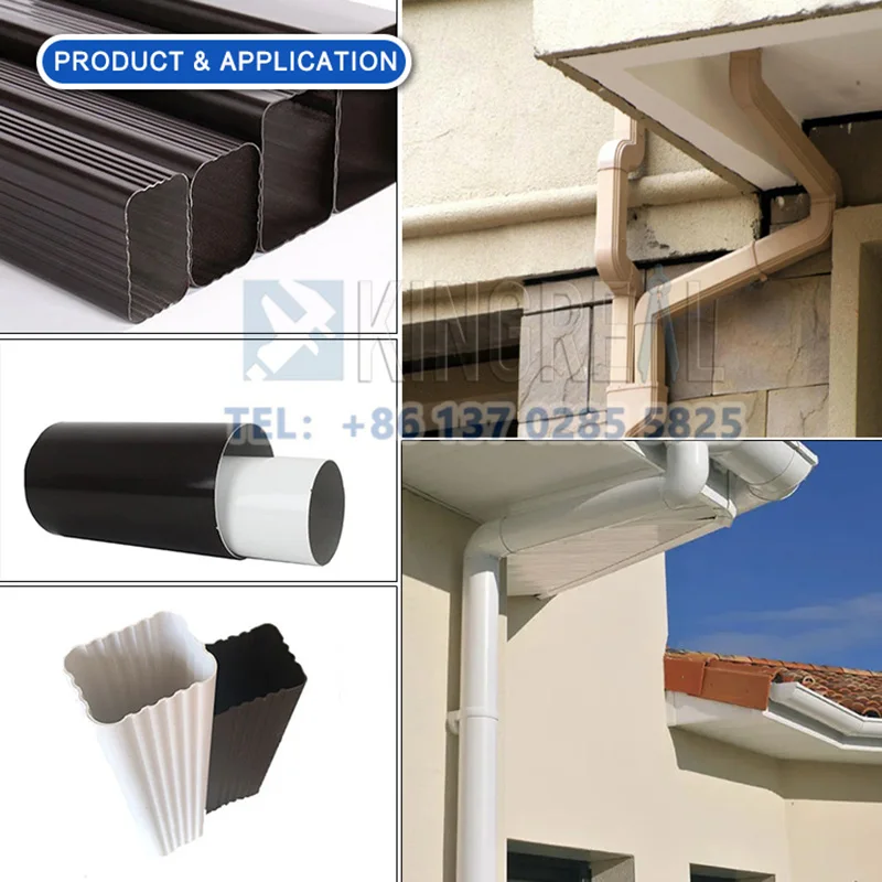 Metal Gutter Downspout Roll Forming Machine Rain Gutter Bending Making Machine  Round Downspout Machine