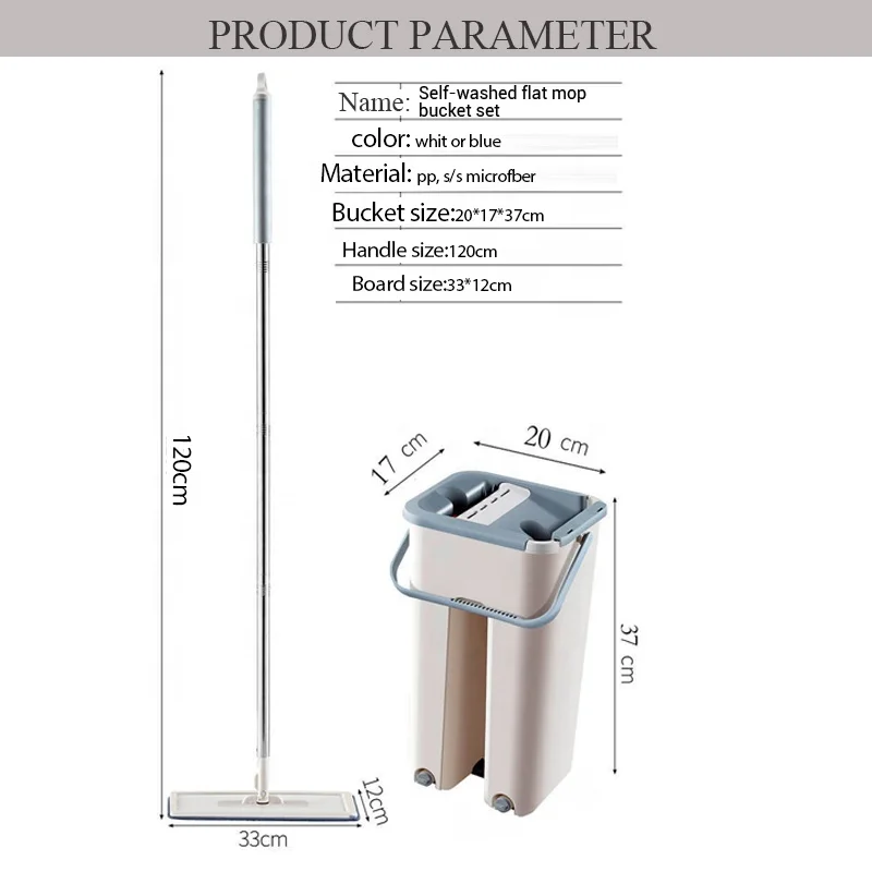 Imaxx Flat Quick Clean Mop Wet And Dry 360 Microfiber Telescopic Floor