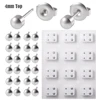 12Pairs-4mm Silver Moon