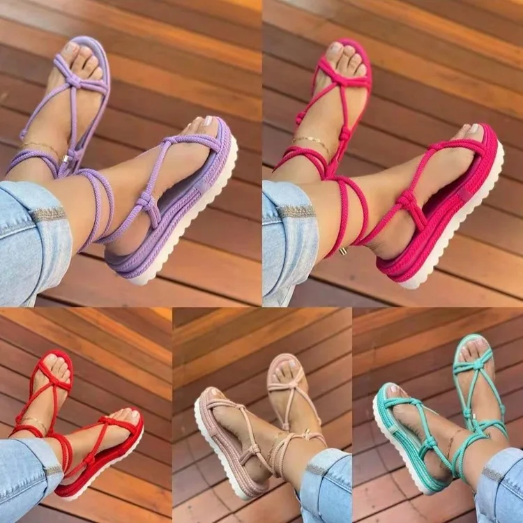 Rope Flat Slide: Women's Shoes, Sandals
