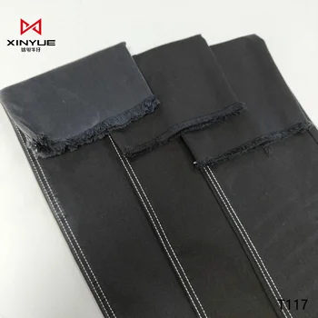 7.2 oz 16S blue or  CVC black High stretch denim fabric 70% C 28%P 2% Spandex denim fabric