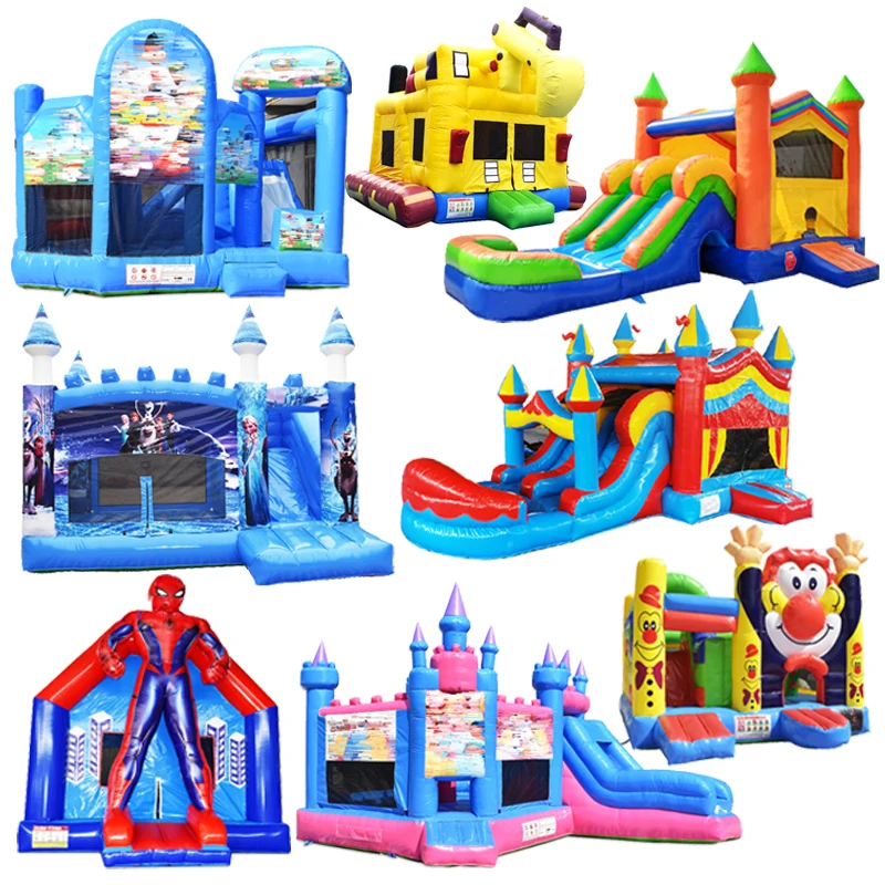 standard/ Inflatable Pirate Bounce House  With Roof Kids Jumper Bouncer Combo Construction Truck Infant Industrial Ice Cream-777022