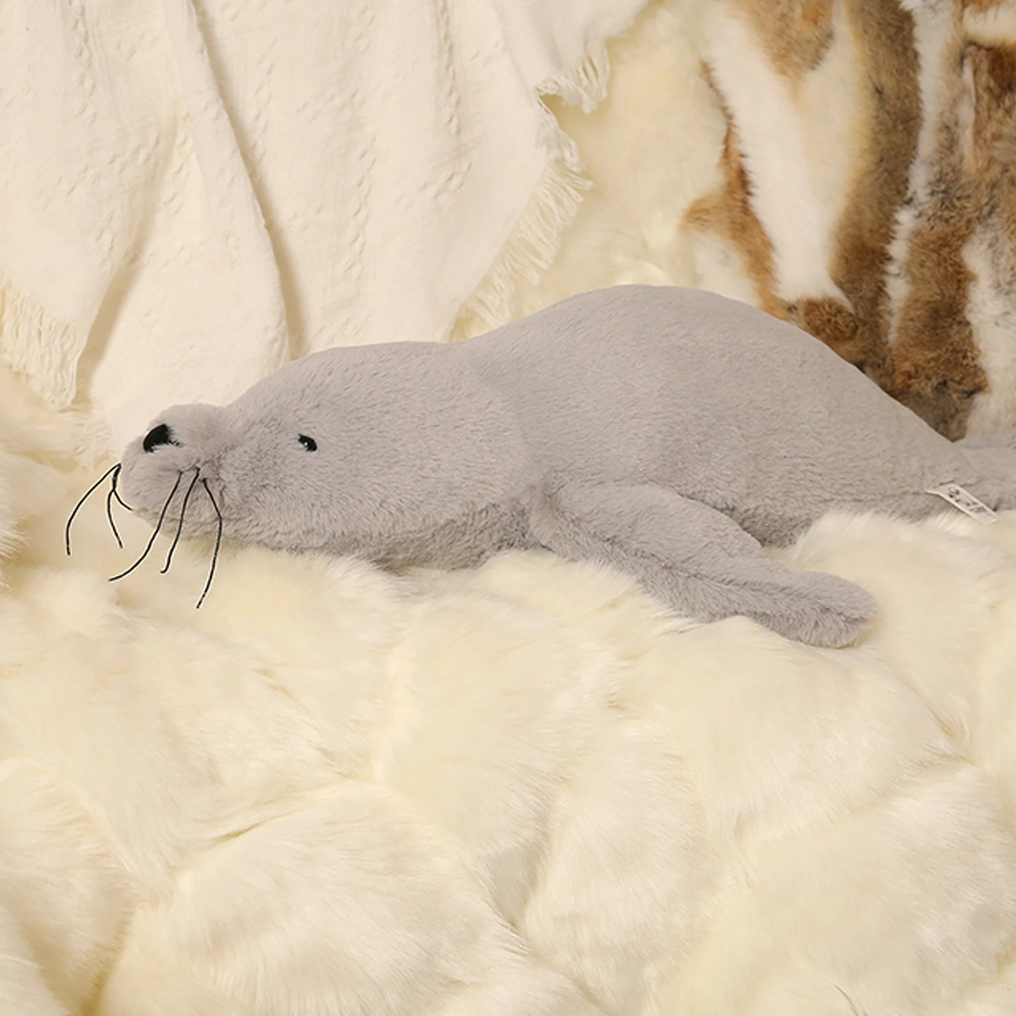 Hot Selling Seal Weighted Stuffed Animals,Gift For Kids - Grey Hug Seal ...