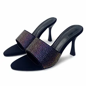 ZAZB Brand Designer Custom for Women Shoes and Sandals Luxury Ladies slippers Colored Rhinestone Sandales Chaussures Pour Femmes