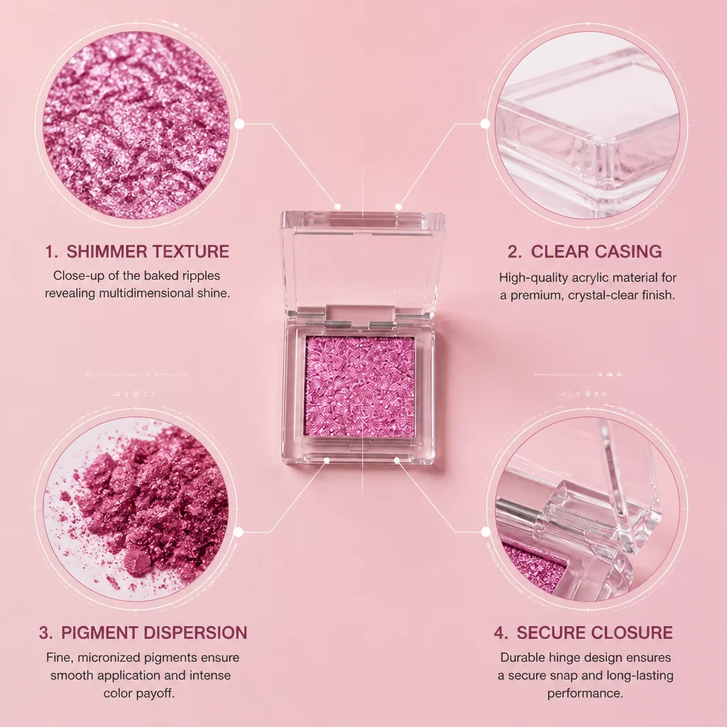 product private label multichrome baked eyeshadow palette chameleon shimmer single eyeshadow custom logo vendor bulk-4