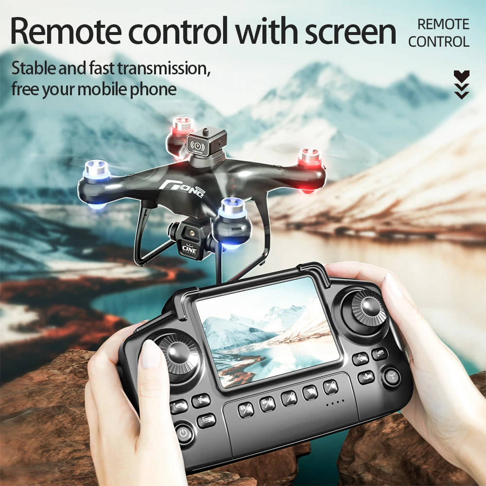 E55 Air Drone - Brushless Motor, Obstacle Avoidance, 480P Dual Camera