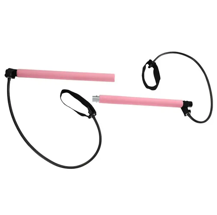 Высококачественная портативная штанга для йоги и пилатеса эспандер с эластичной лентой 2 петли ног легкий тренажер бара 15