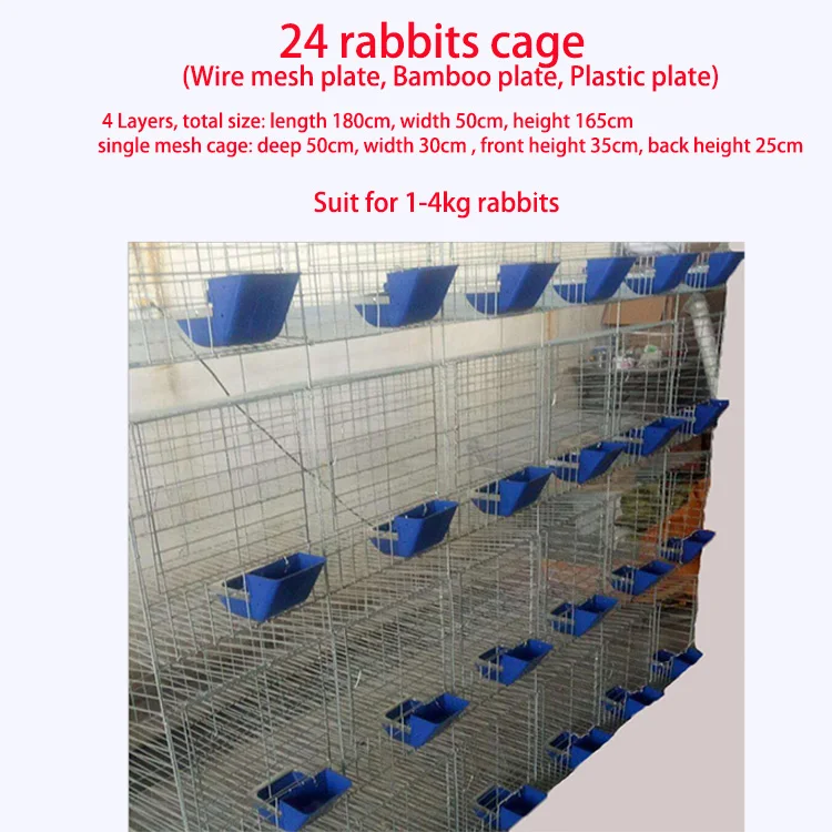 Farm Breeding Cage 4 Layers 24 Cells Commercial Rabbit Cage Buy Metal Rabbit