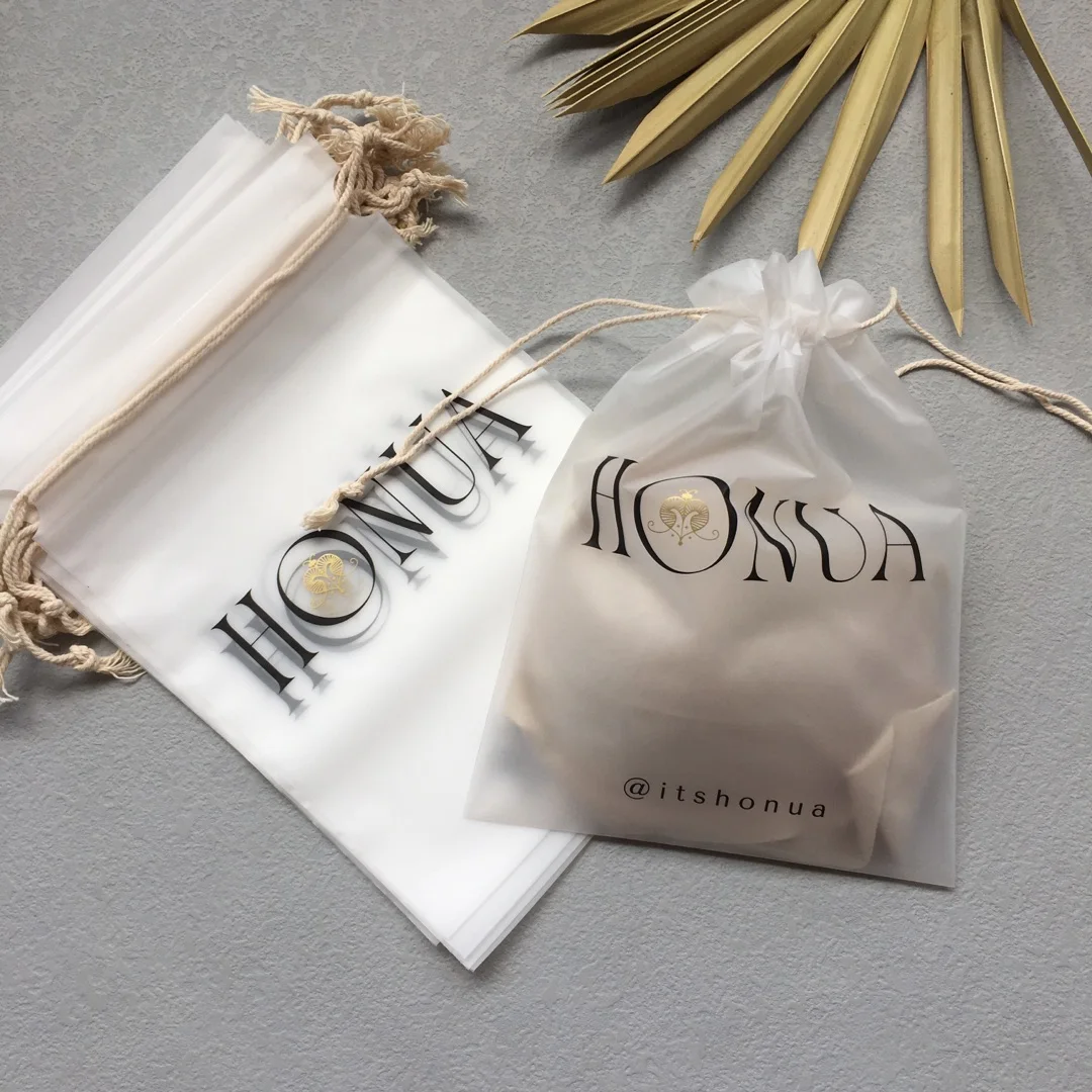 Wholesale Custom Printed Logo Waterproof Frosted Pvc Drawstring Pouch Plastic Packaging Pouch Bag