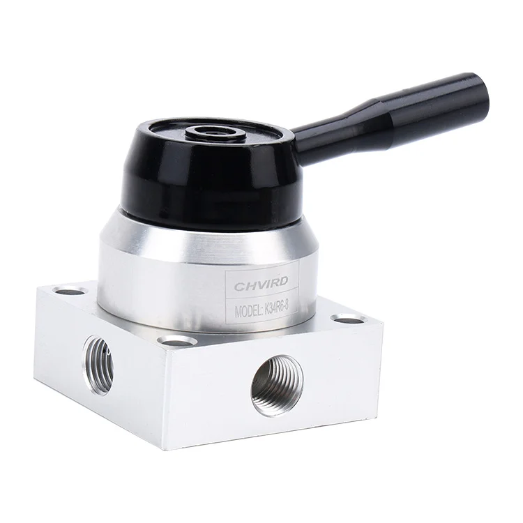 New For SGPC K34R6-8D 3 Position 4 Way G1/4 Dia Pneumatic