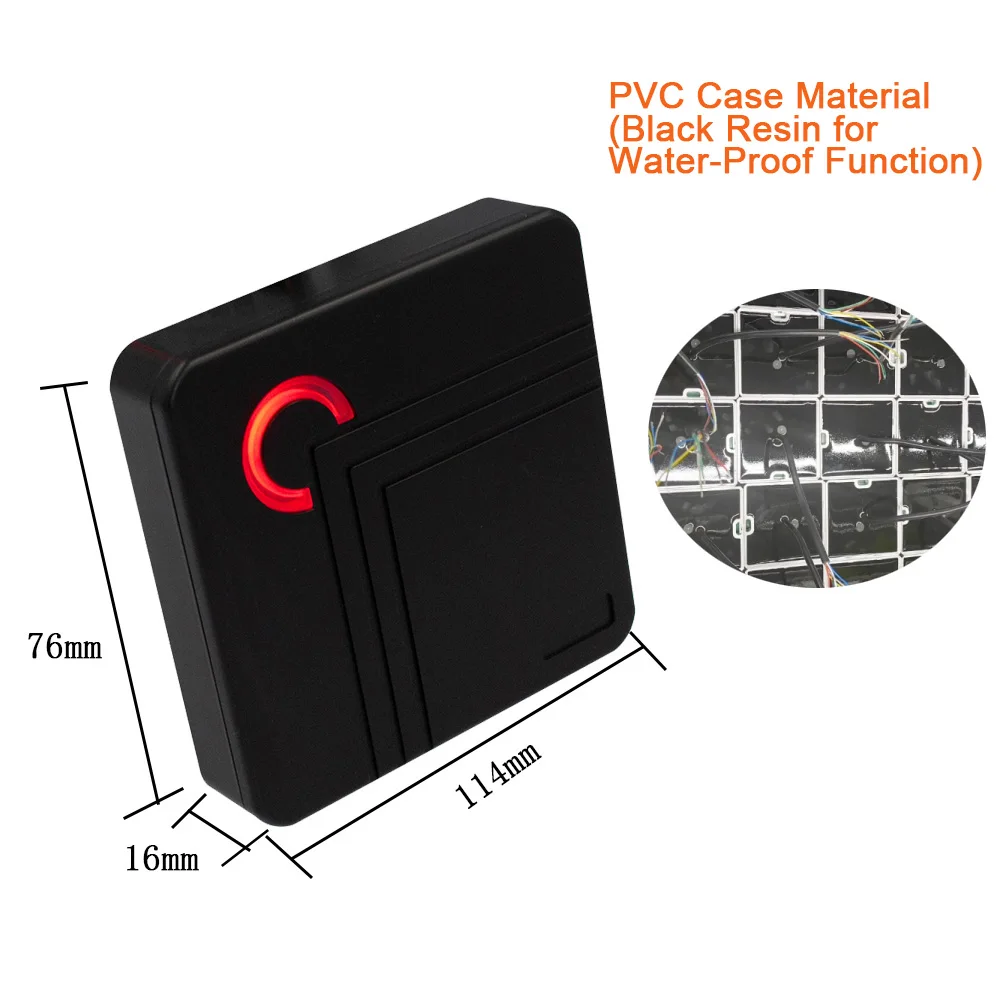 Access Control Smart Rfid Card Reader Mini 125khz Rfid EM Card Reader Wiegand 26/34 Rfid Attendance Reader