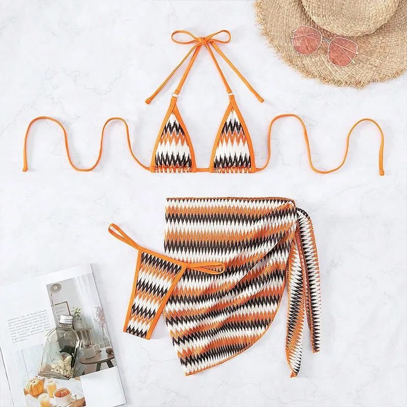 High Quality Mujer Big Boobs Crochet Triangle extreme String Thong Micro Mini Bathing Suit Swimwear Manufacturer Bikini Sets