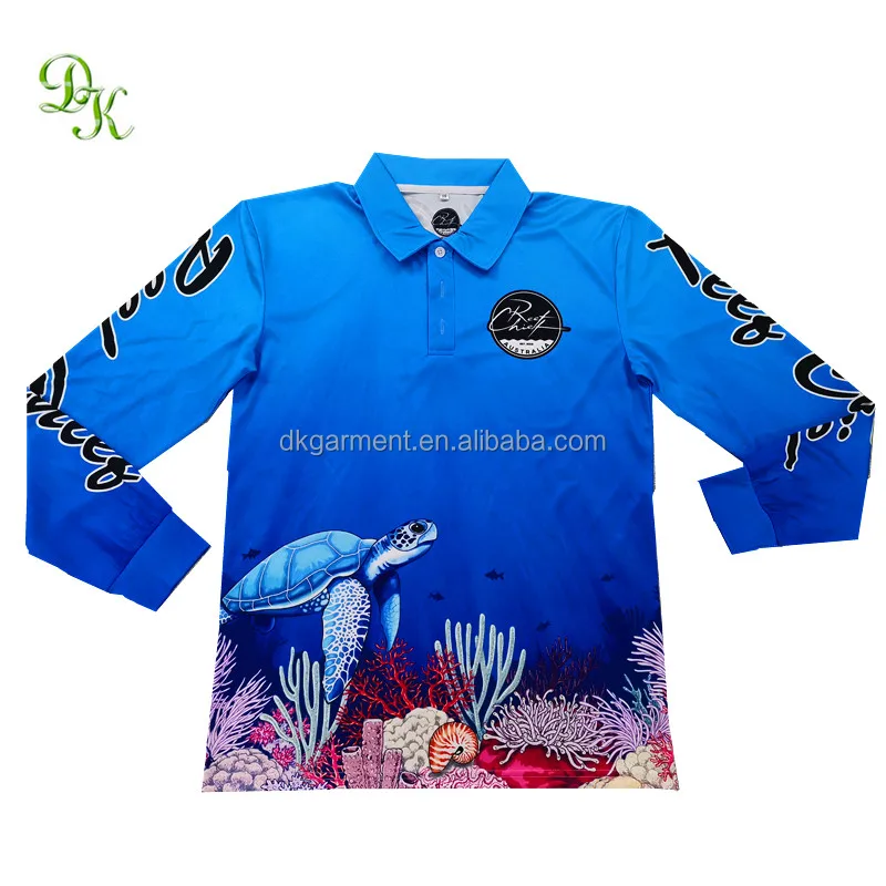 Custom Long Sleeves Uv Button Up Fishing Shirt Quick Dry Australia