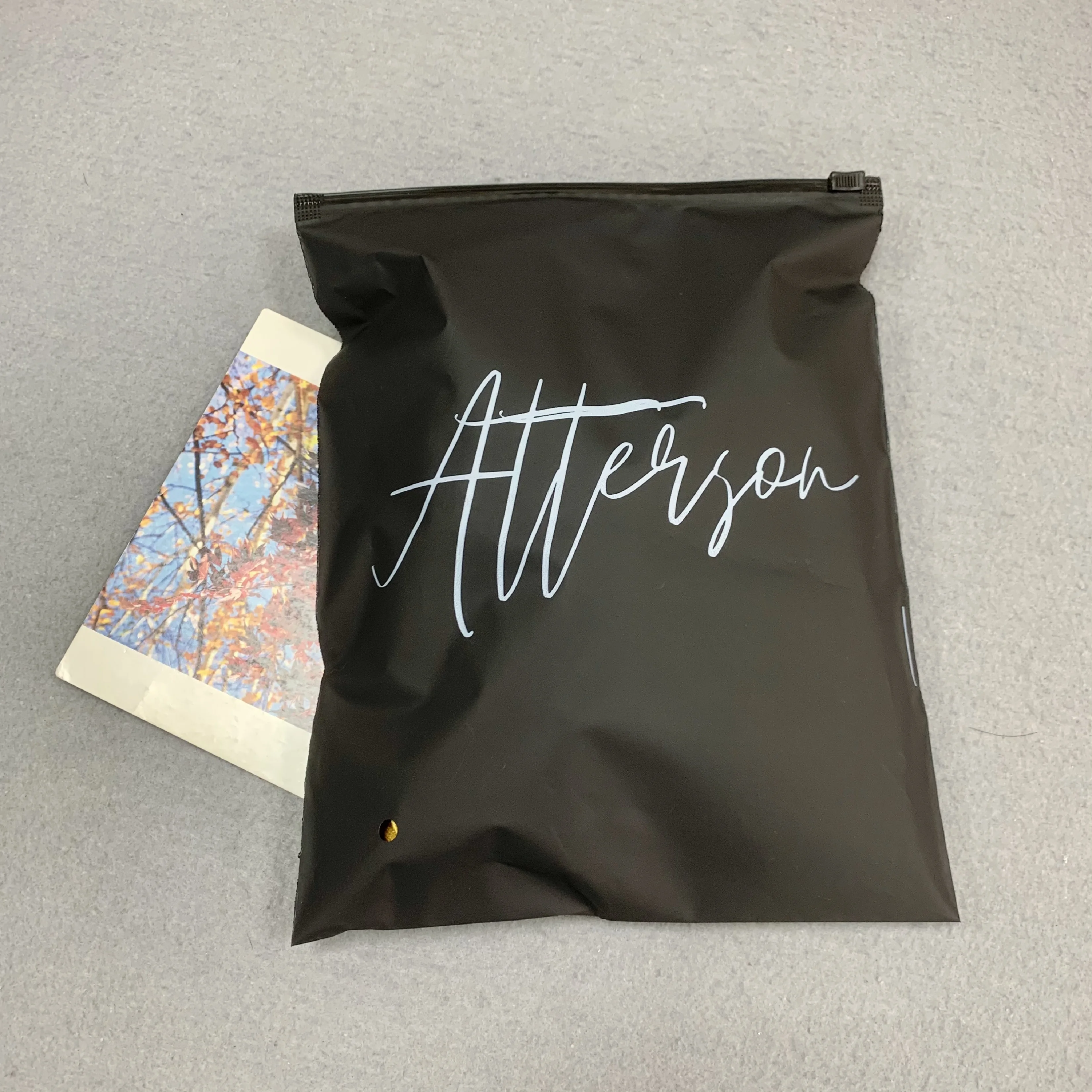 Recycled Custom Ziplock Bags for Clothes Packaging Plastic Pouch Poly Bag  With Zipper Garment Frosted Black Zip Lock Bag