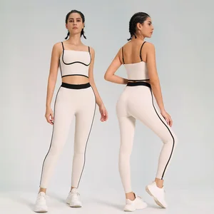 Custom-made Women's Yoga Suit Seamless Long Sports Suit Line Accessories Beautify the Back High-elastic Fitness Clothes.