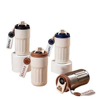 Logo custom Smart Coffee Mug 316 Stainless Steel Vacuum Cup Temperature Display with LED Touch Screen