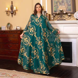 AB283  Luxury Abaya Muslim Embroidery  Dubai  Women Dress Abaya Kaftan Muslim Women Abaya