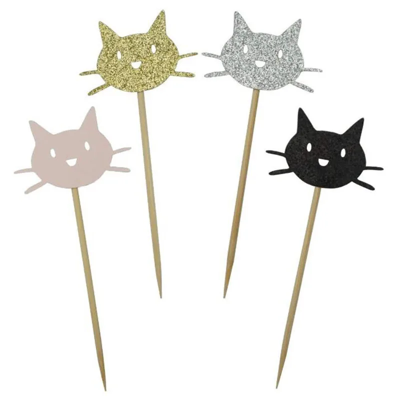 Garniture De Cupcake Hello Kitty Brillantes Scintillantes Noir Or Argent Et Rose Tete De Chat Mignonne Decorations De Gateau Pour Fete D Anniversaire Buy Toppers De Petit Gateau De Chat De Kitty Toppers Brillants De Petit Gateau D Argent D Or Noir