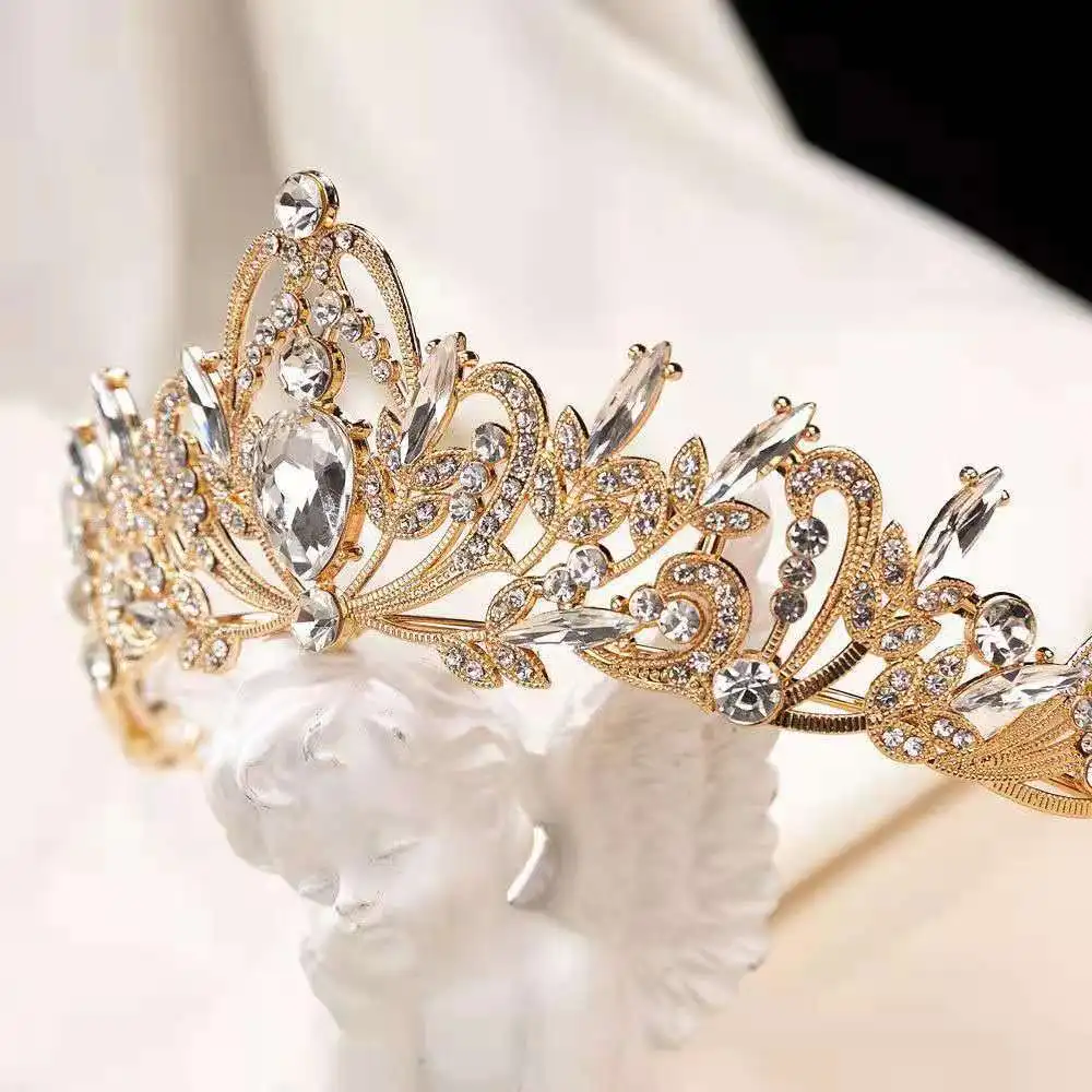 Baroque Princess for Women Gold Leaves Headpieces with Purple ...