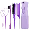 Purple hair-pulling pin 6-piece set