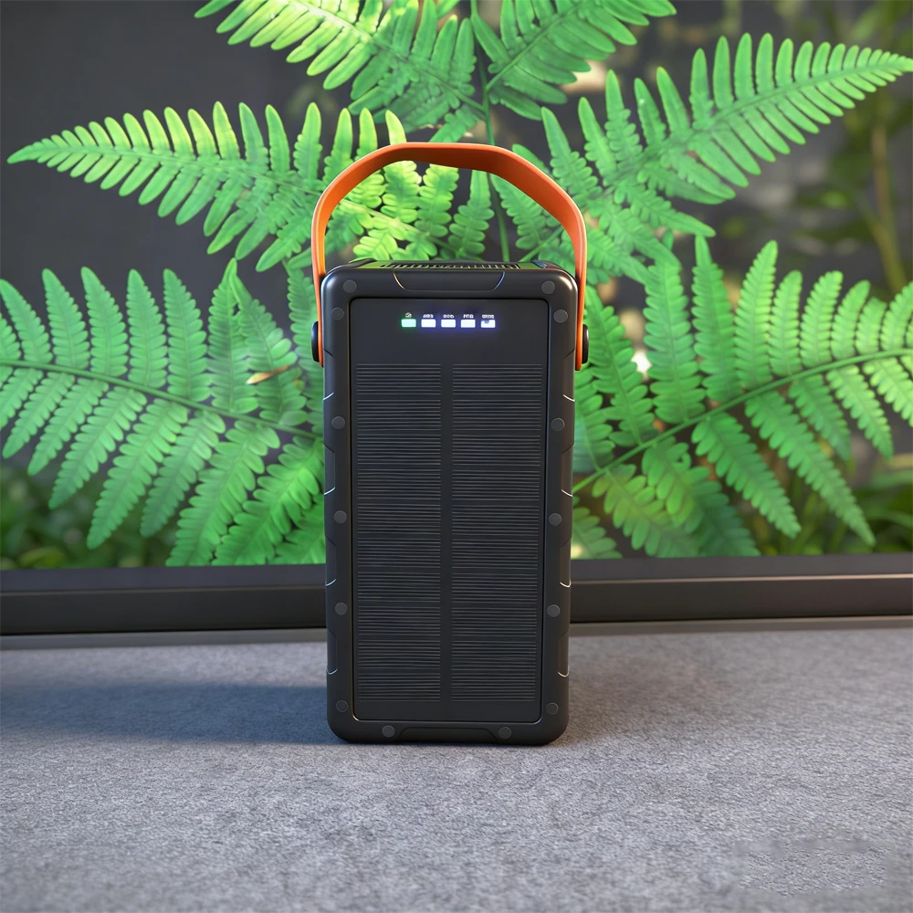 Durable IP67 Waterproof Solar Power Bank 80000mAh Multi-port USB-C Power Bank 22.5W Fast Charging Portable Lanyard SP6780