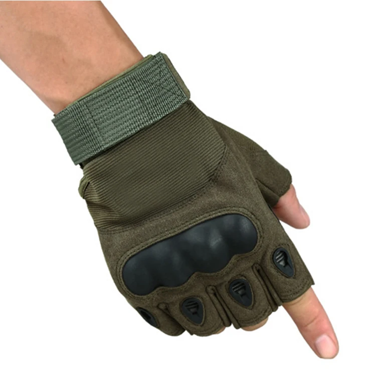 Accept Oem Custom Camping Climbing Hard Knuckle Fingerless Tactical Gloves Buy Fingerless 2633