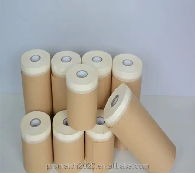 BOMEI PACK Papier De Masquage Kraft 2 Rouleaux 30cm X 15m - Idéal Peinture Auto, Décoration Maison & Protection Meubles