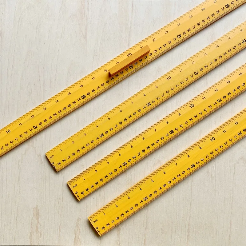 High Quality 1M Wooden Ruler with Grip High Definition Scale for Various Measuring Needs