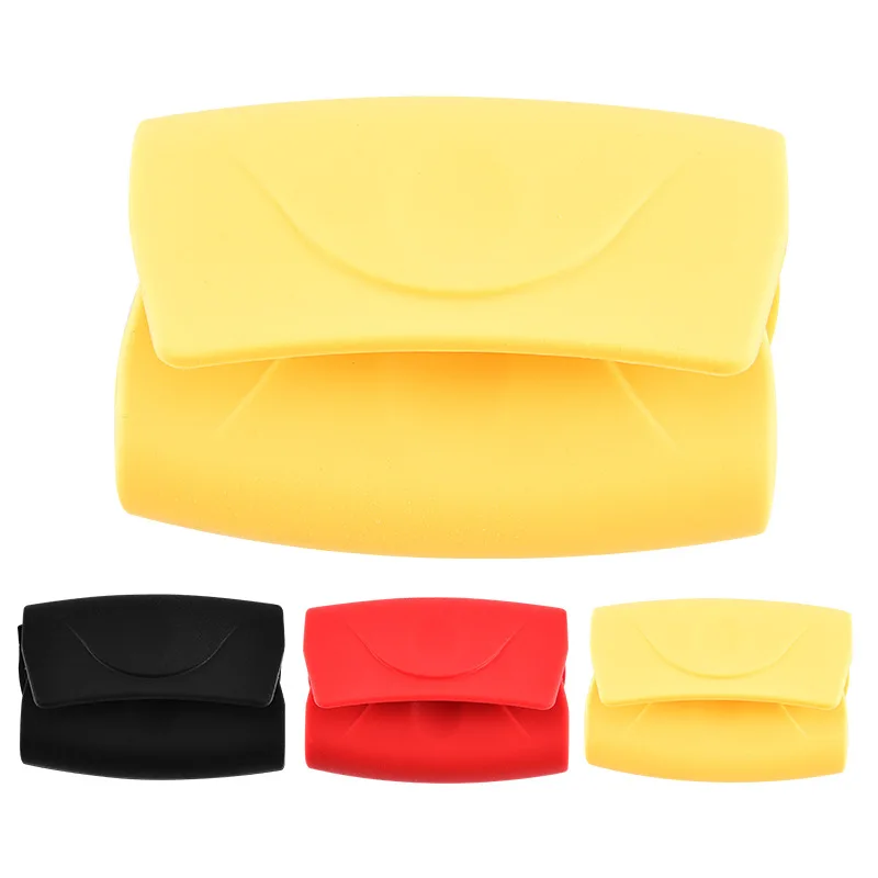 High-Temperature Resistant Silicone Oven Mitts with Pot Handle Clips No-Scalding Grip for Cast Iron Skillets and Frying Pans