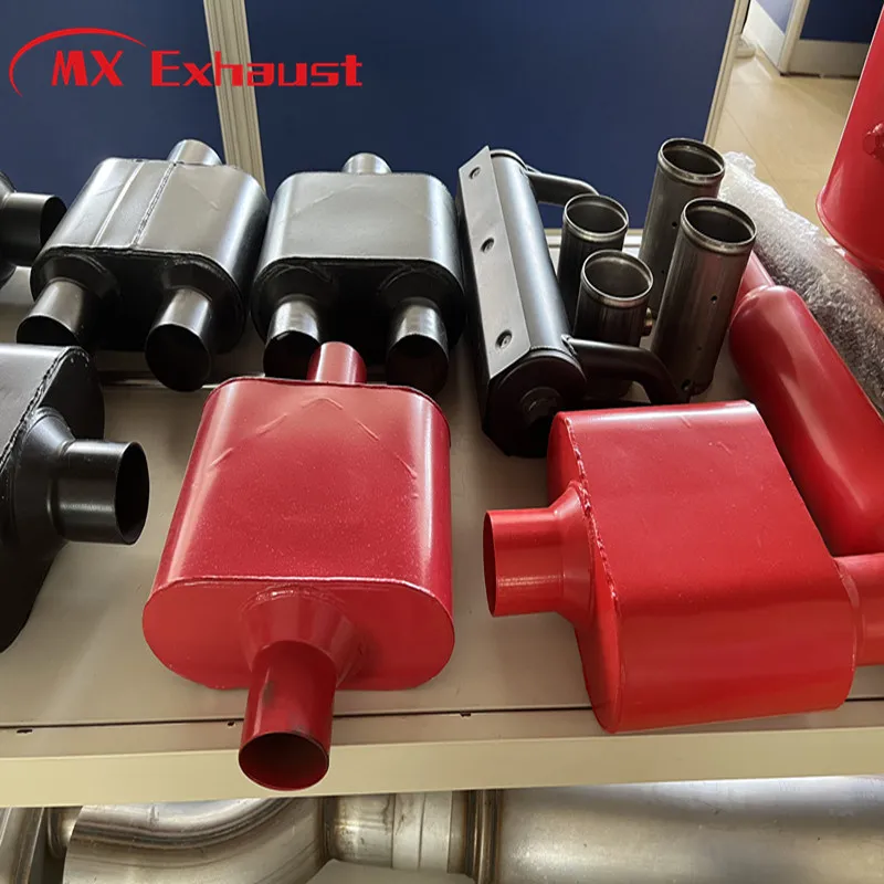 Universal Oval Flowmaster Performance Silencers Chambered Aluminized Steel AISI 409 Exhaust Muffler for Exhaust System