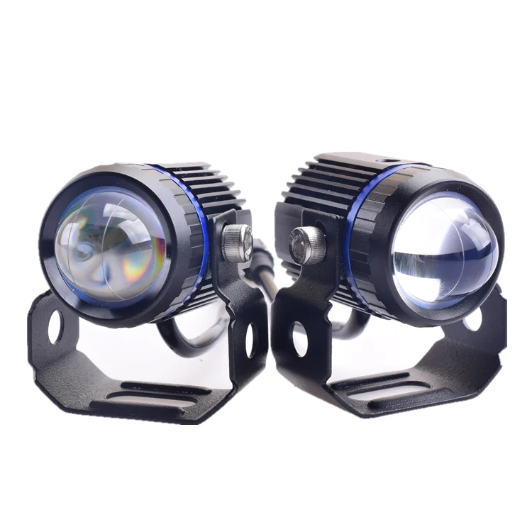 Senlo Original Motorcycle Mini Driving Light Headlight Universal Dual Color Auxiliary Spotlight Lamp Motor Fog Light Accessories