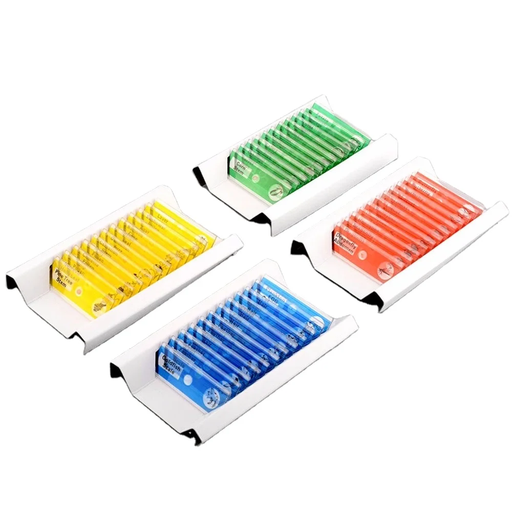 Набор пластиковых слайдов для микроскопа, 1 коробка из 12 шт.