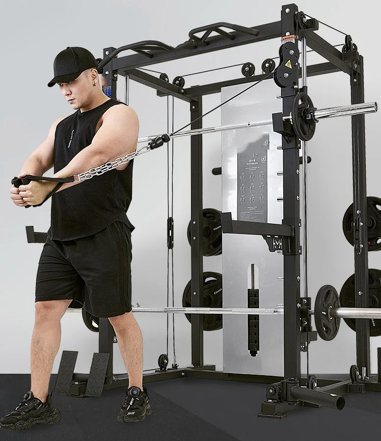 Commercial Gym Equipment Multi-Function Station-Smith Machine & Fitness Squat Frame Gantry Combination