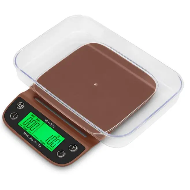 Digital Kitchen Food Scale 0.1~3kg 2 Trays, Tare Function