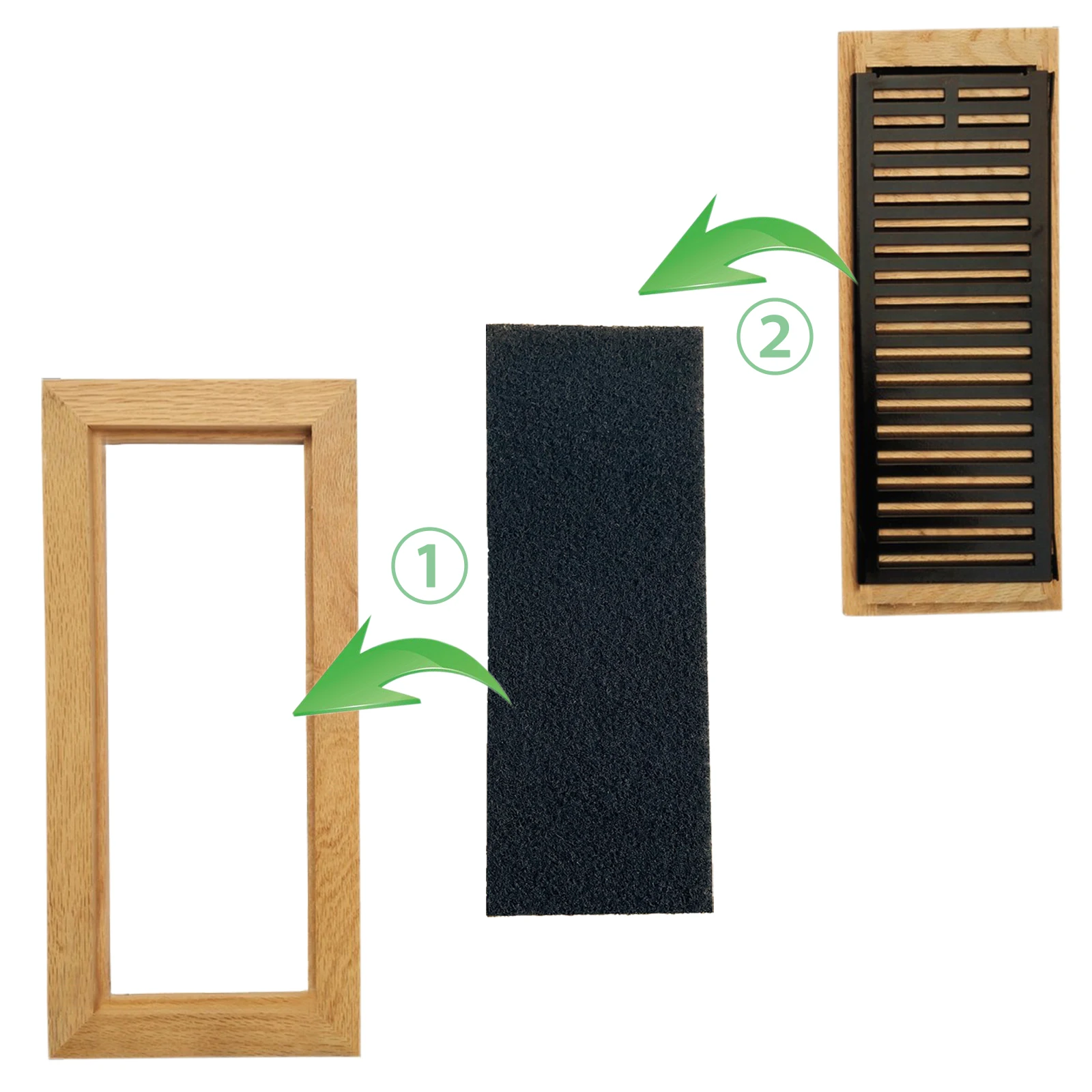 4x10" 20pack Register Vent Filter Fabric Nonwoven Roll Material Carbon