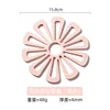 ลายดอกไม้ฉลุเรียบง่าย สีชมพูนู้ด ขนาด 15.8*15.8 ซม.