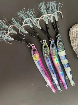 Glow-in-the-Dark Lure Little Jiaolong Iron Plate S-Shaped Lead Fish Fast-Sinking Shore Cast Jig Mackerel Sea Boat Fishing Bait – Metal Jig – view 3