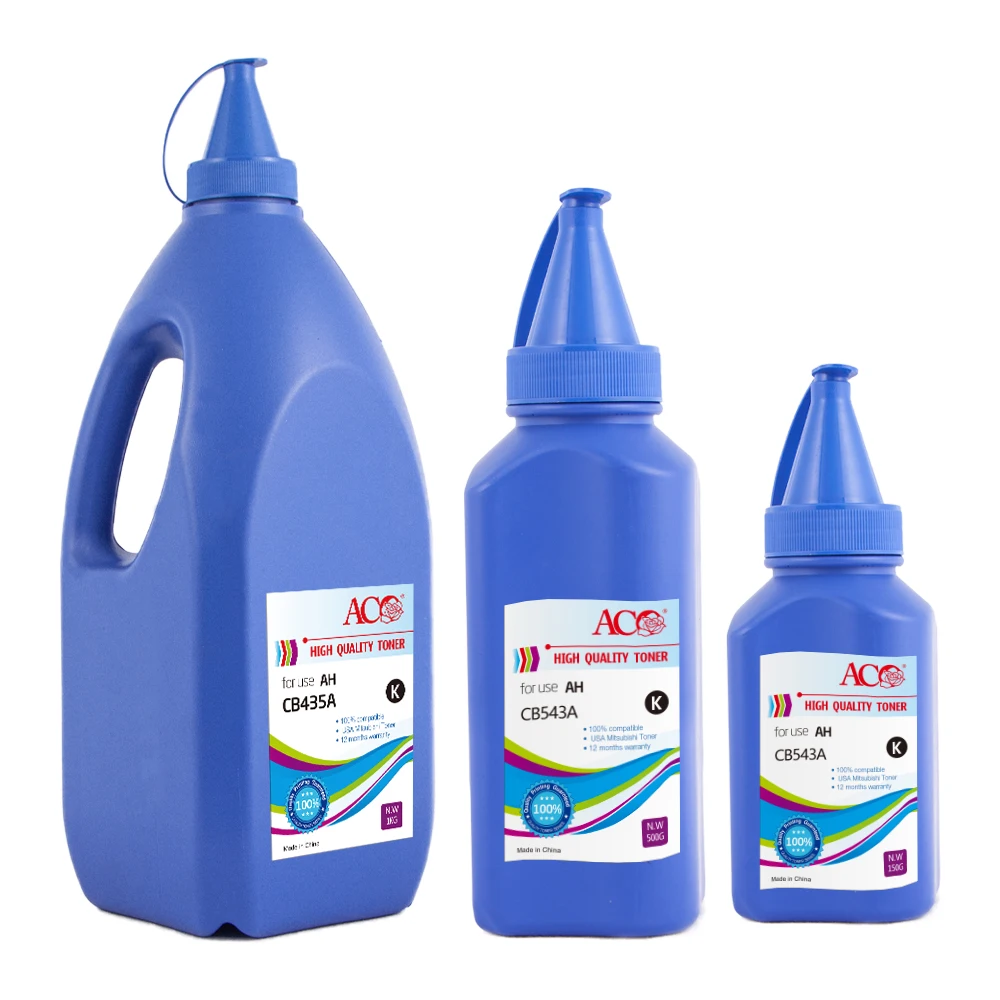 ACO Toner Powder Compatible for HP CF400A CF401A CF402A CF403A 201A Manufacturer Wholesale Bulk Color Bottle