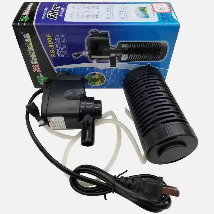 Wholesale RS-800F Rectangle Plastic Submersible Internal Aquarium Filter Pump Ultra Quiet Energy Saving Multi-functional Fish product detail 5