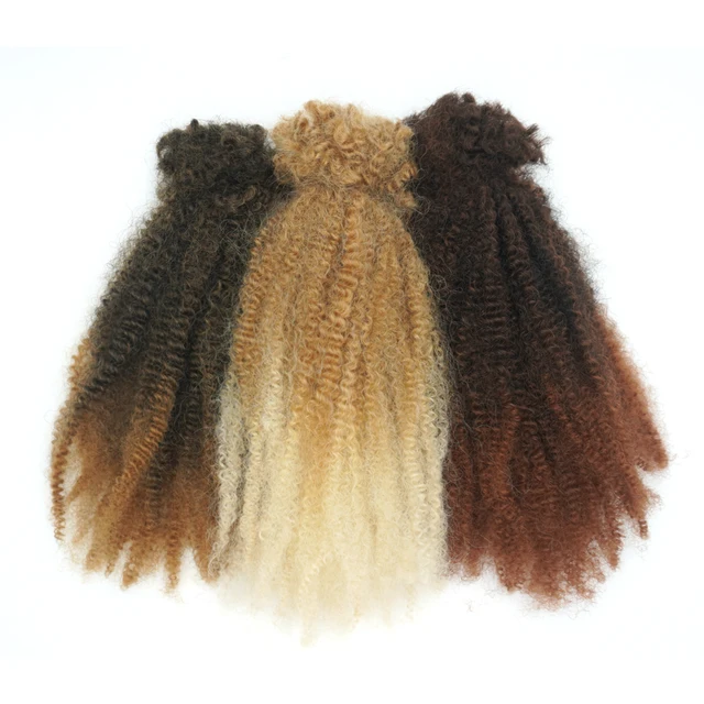 Vendor Wholesale Synthetic Afro Kinky Micro Twist Braiding Hair 12Inch Pre Looped Heat Resistant Machine Double Weft Braids