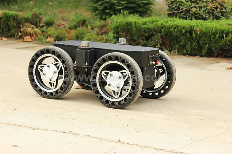Aluminum alloy rubber tire Smart Car Robot Chassis Wheel Tyre Platform Kits 
