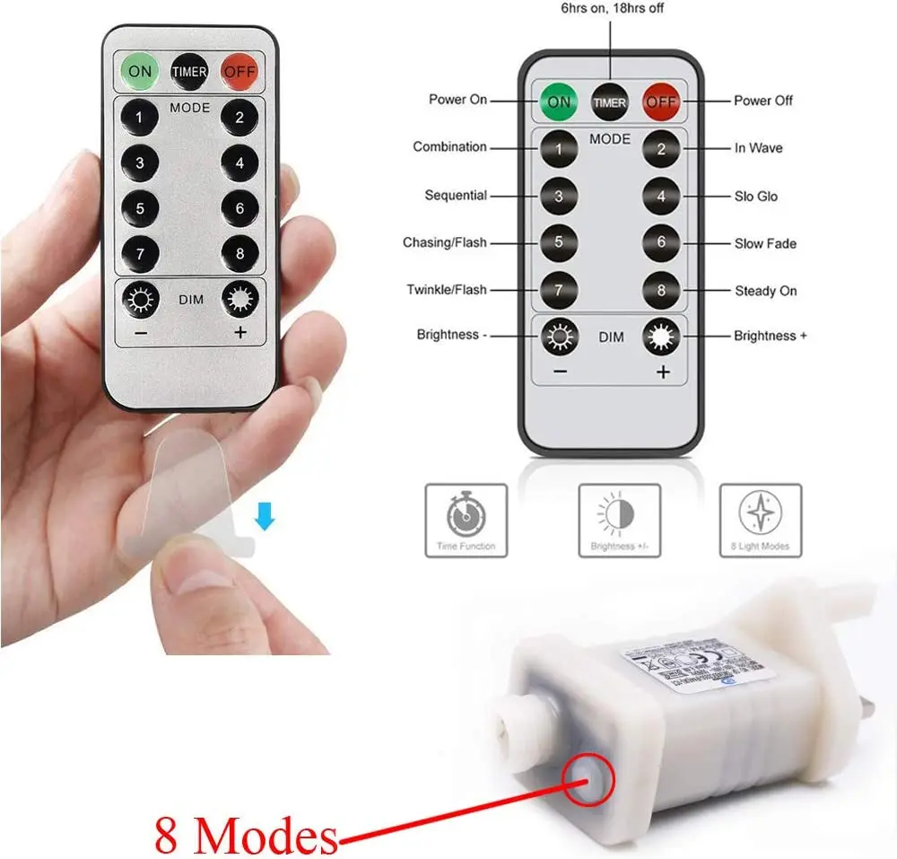 Diy 1000led Copper Wire 100m Led Fairy Light 8modes Warm White Copper