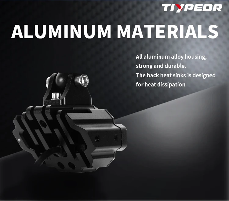 TIYPEOR High Power Motorcycle Spotlight Auxiliary Headlight LED Driving Fog Light High/Low Beam for Motorcycle Off-Road ATV UTV manufacture
