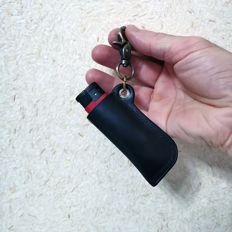 Lighter Pouch Lighter Sleeve Leather Lighter Keyring 