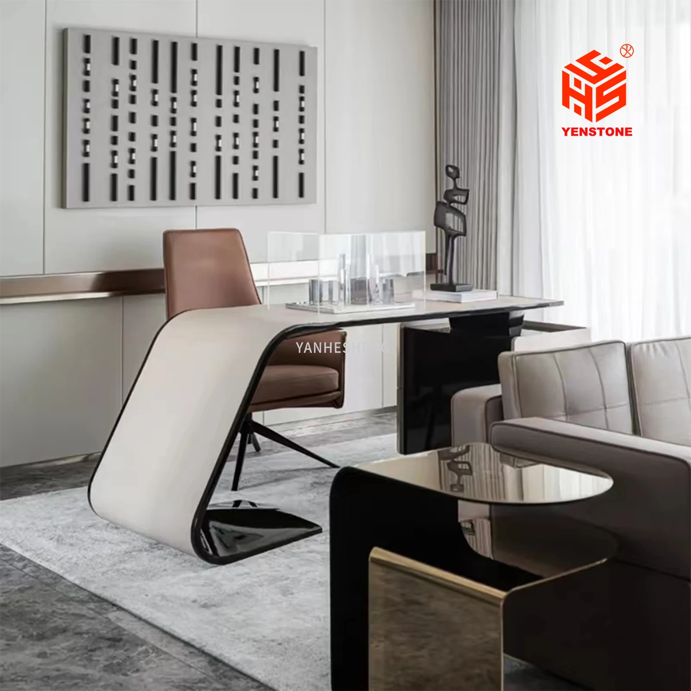 Luxury Executive Office Table Medium Executive Office Table White Color